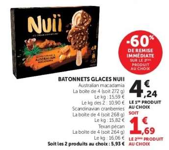 Bâtonnets glacés Nuii