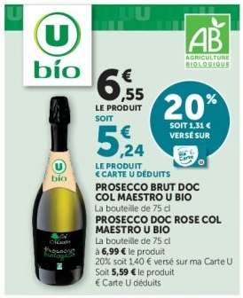 PROSECCO BRUT DOC COL MAESTRO U BIO