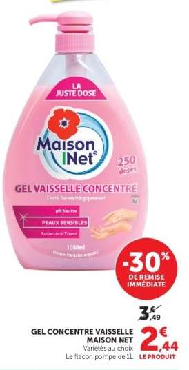 GEL CONCENTRE VAISSELLE MAISON NET