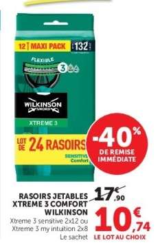 Rasoirs Jetables Xtreme 3 Comfort Wilkinson