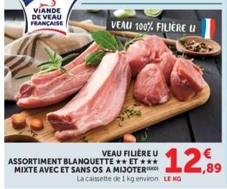 Veau Filière U Assortiment Blanquette