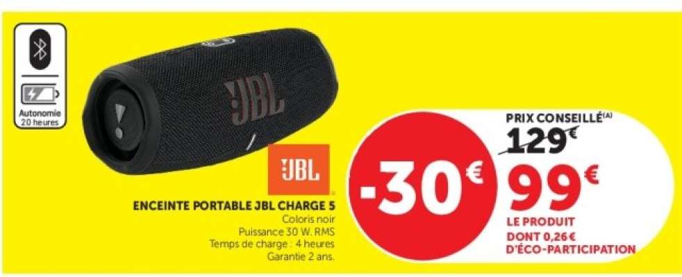 ENCEINTE PORTABLE JBL CHARGE 5