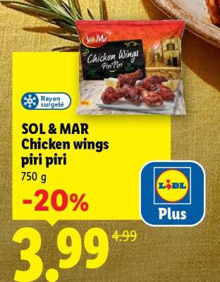 SOL & MAR Chicken wings piri piri