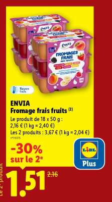 ENVIA Fromage frais fruits