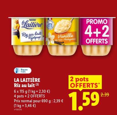 LA LAITIÈRE Riz au lait