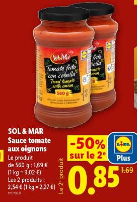 SOL & MAR Sauce tomate aux oignons