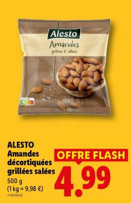 ALESTO Amandes décortiquées grillées salées