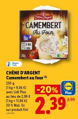 CHÈNE D'ARGENT Camembert au four