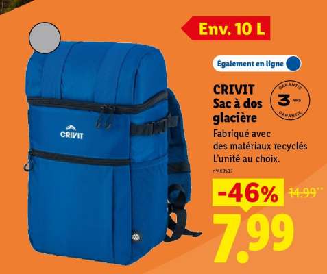 CRIVIT Sac à dos glaciaire