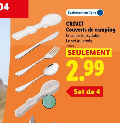 CRIVIT Couverts de camping