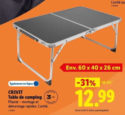 CRIVIT Table de camping