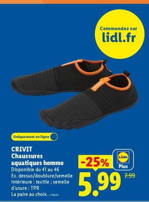 CRIVIT Chaussures aquatiques homme