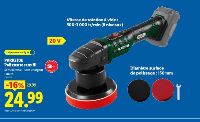 PARKSIDE Polisseuse sans fil