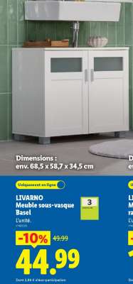 LIVARNO Meuble sous-vasque Basel