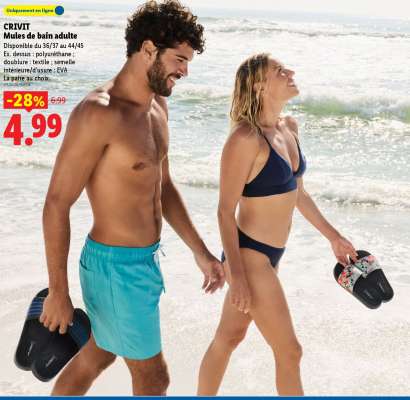 CRIVIT Mules de bain adulte
