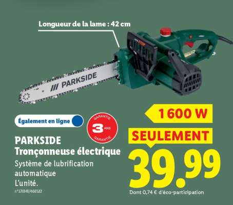 PARKSIDE Tronçonneuse électrique