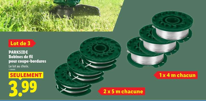 PARKSIDE Bobines de fil pour coupe-bordures