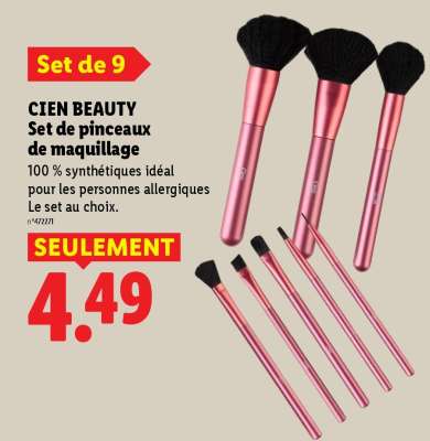CIEN BEAUTY Set de pinceaux de maquillage