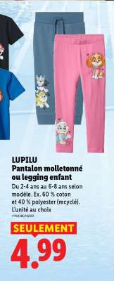 LUPILU Pantalon molletonné ou legging enfant