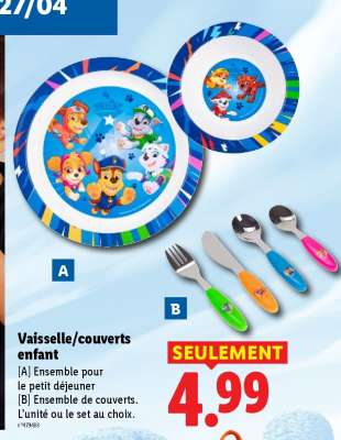 Vaisselle/couverts enfant