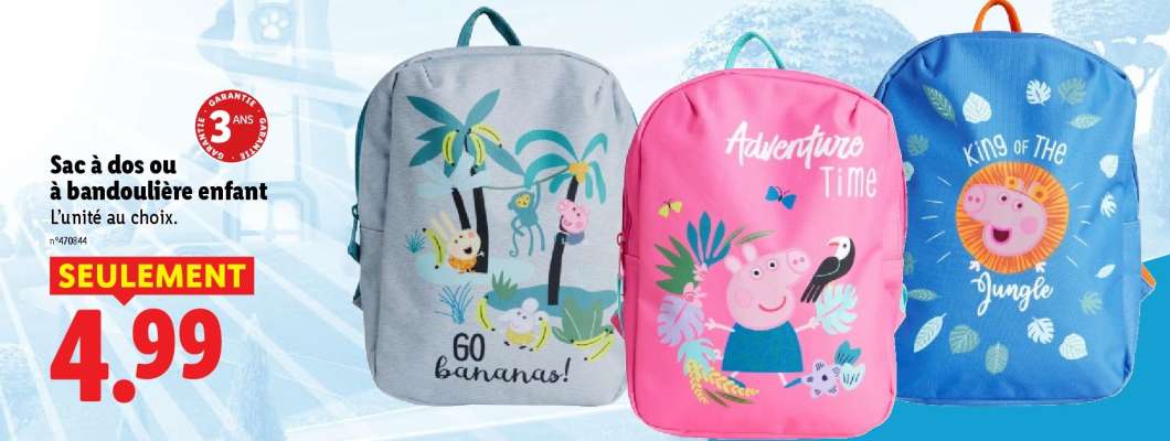 Sac à dos ou à bandoulière enfant