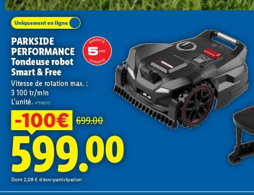 PARKSIDE PERFORMANCE Tondeuse robot Smart & Free