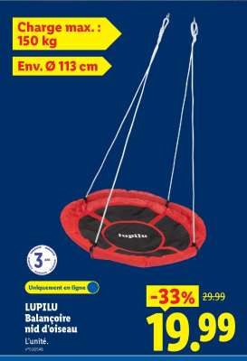 LUPILU Balançoire nid d'oiseau