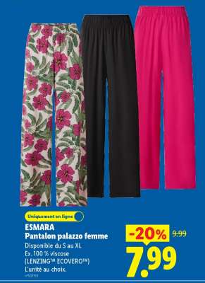 ESMARA Pantalon palazzo femme