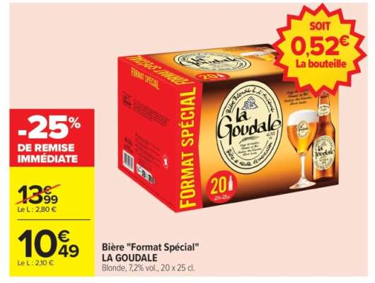 Bière "Format Spécial" LA GOUDALE