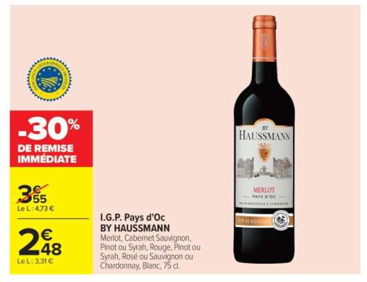 I.G.P. Pays d'Oc BY HAUSSMANN