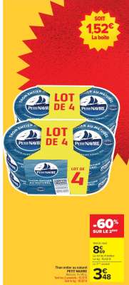 Thon entier au naturel 'Petit Navire'