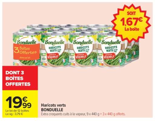HARICOTS VERTS BONDUELLE