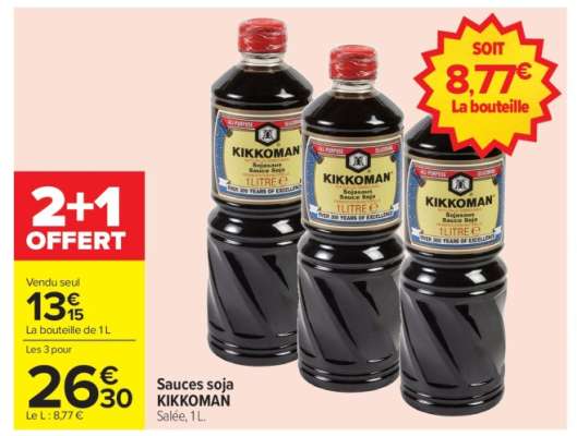 Sauces soja KIKKOMAN