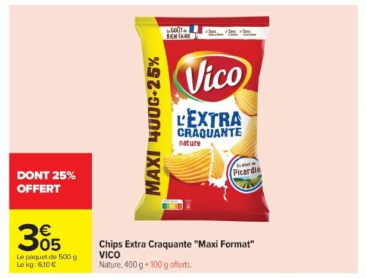 Chips Extra Craquante "Maxi Format" VICO