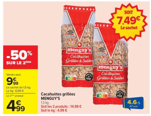 CACAHUETES GRILLEES MENGUY'S