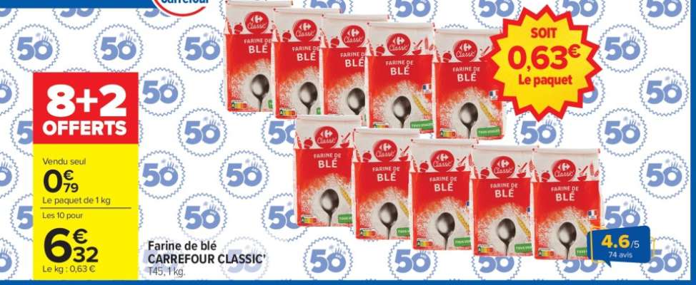 Farine de Blé Carrefour Classic