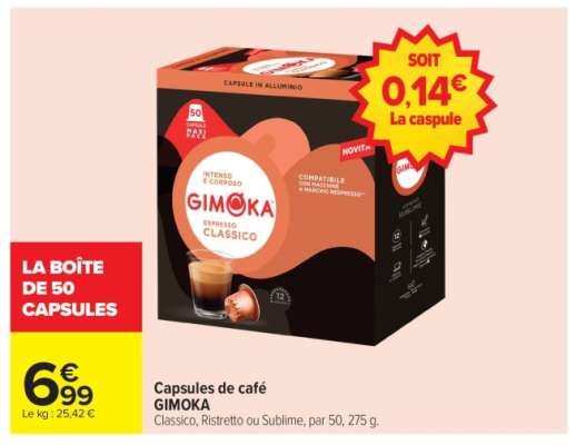 Capsules de café GIMOKA