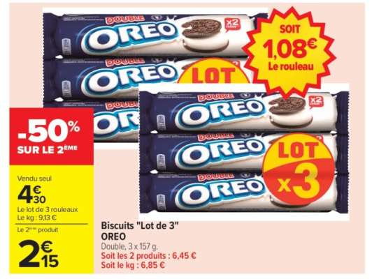 Biscuits «Lot de 3» OREO