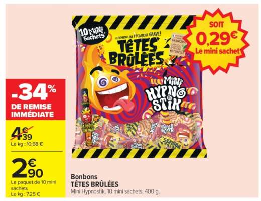 BONBONS "TÊTES BRÛLÉES"