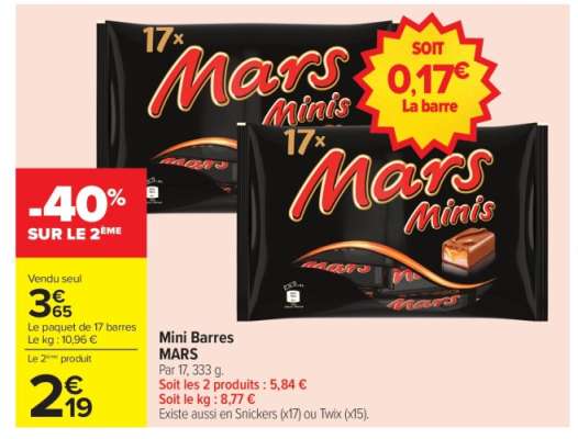 Mini Barres Mars