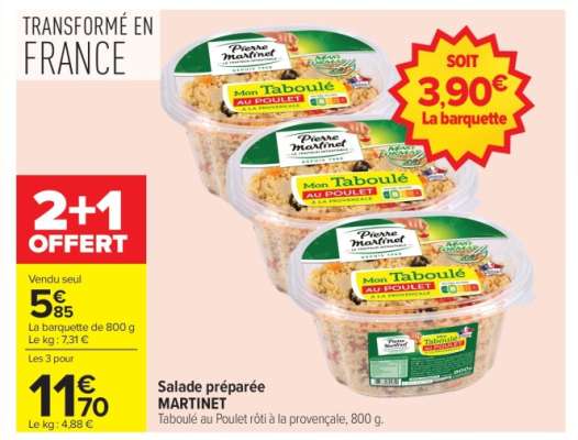 Salade préparée MARTINET