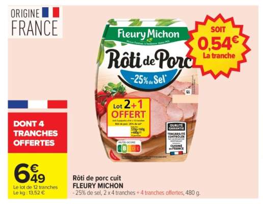 Rôti de Porc Cuit FLEURY MICHON