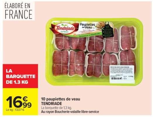 10 paupiettes de veau