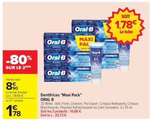 Dentifrices «Maxi Pack» ORAL B