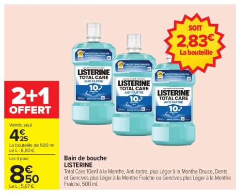 Bain de bouche Listerine