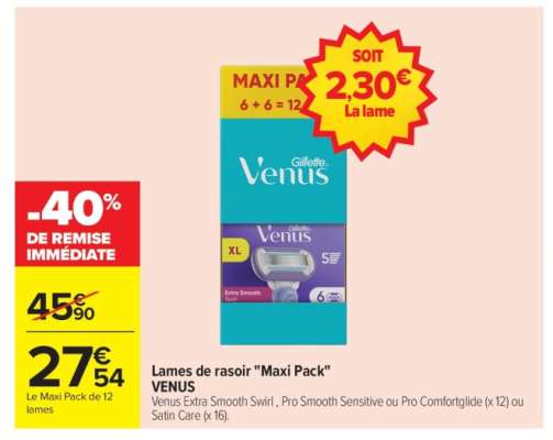 Lames de rasoir "Maxi Pack" VENUS