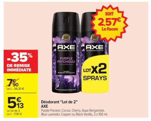 Déodorant «Lot de 2» AXE