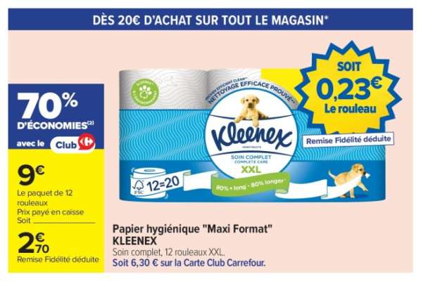 Papier hygiénique «Maxi Format» KLEENEX