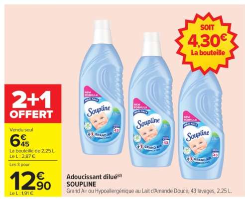 Adoucissant dilué SOUPLINE