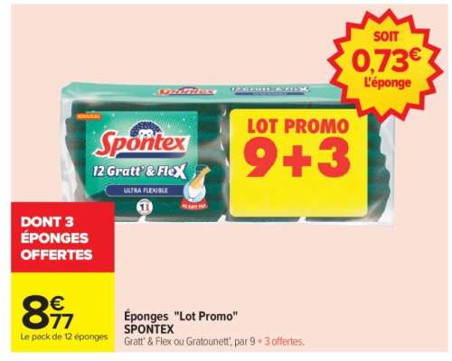 Éponges "Lot Promo" SPONTEX